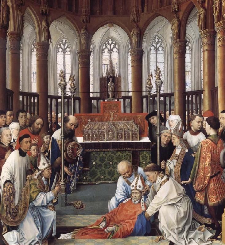 Rogier van der Weyden The Exhumation of Saint Hubert France oil painting art